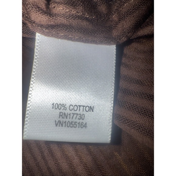 Isaac Mizrahi For Target Women Button Up Shirt XL Brown 100 % Cotton - Picture 6 of 7
